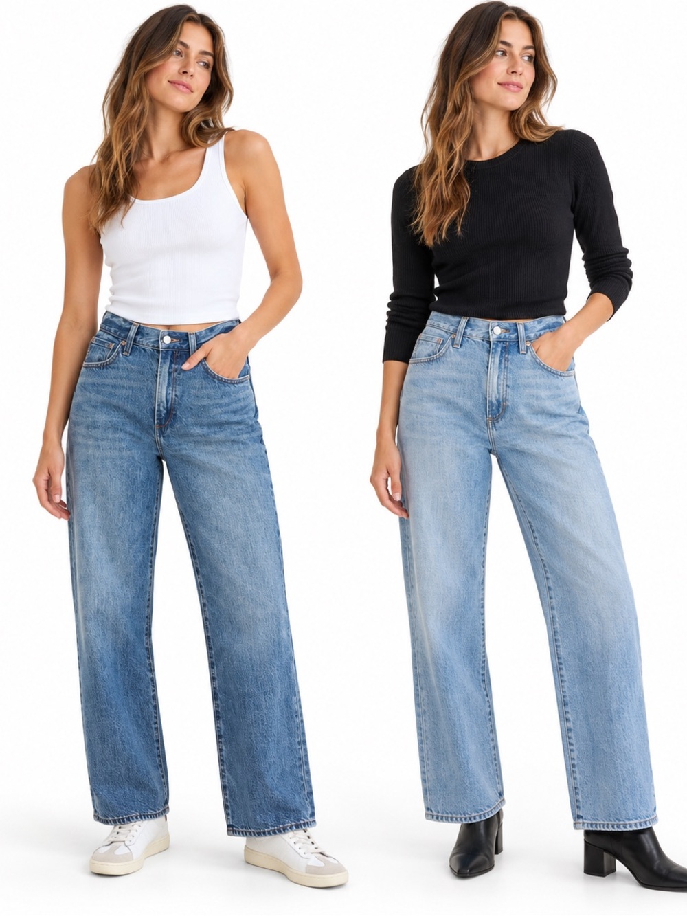 Denim Forum The ’90s Marlo Hi-Rise Baggy Jeans 23 – Lot of 2